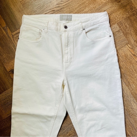 Everlane Curvy Cheeky Jean White Denim 32 Regular Jeans - Picture 3 of 9